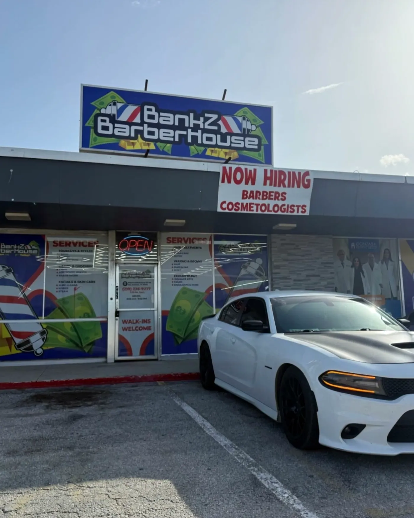 The Bankz BarberHouse storefront on Fredericksburg Road